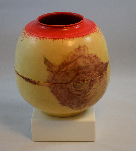 Vessel - Boxelder with decorative colored varnish