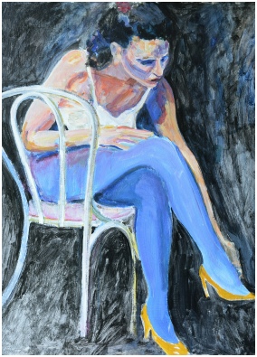 Paul Zenian - Nu-Shoes painting